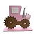 Display Mdf Trator Rosa Decorativo Para Festa Temática - Imagem 1