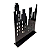 DISPLAY MDF PREDIO VAZADO PRETO - Imagem 1