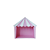 Mini Tenda Circo Rosa Bebê Branco Festa Decoração MDF - Imagem 1