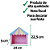 Mini Tenda Circo Rosa BB Azul Amarelo Candy Festa Decora MDF - Imagem 1