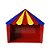 Tenda Circo Vermelho Amarelo Azul Decoração Festa Circo MDF - Imagem 1