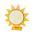 DISPLAY MDF SOL AMARELO GEMA MIOLO AMARELO CANDY - Imagem 1