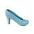 Sapatinho de Salto Mod2 Azul Bebê  Decoração Festa Princesa - Imagem 4