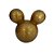 Cabeça Mouse Cerâmica Dourado Decorativo Enfeite - Imagem 1