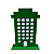 DISPLAY MDF PREDIO RETANGULAR VERDE - Imagem 1