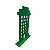 DISPLAY MDF PREDIO RETANGULAR VERDE - Imagem 2