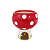 Cachepot Cogumelo Casinha Decorativo Vermelho Cerâmica - Imagem 1