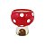 Cachepot Cogumelo Casinha Decorativo Vermelho Cerâmica - Imagem 1