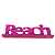 Palavra Beach Mdf Pink Decorativa Festa Praia - Imagem 2