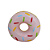 Donuts Rosa Bebê Para Em Pé Cofre Decorativo Cerâmica Festas - Imagem 1
