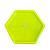 Bandeja Mosaico Sextavada Grande Neon Amarelo Decorativa - Imagem 2