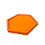 Bandeja Mosaico Sextavada Grande Neon Laranja Decorativa - Imagem 1
