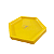 BANDEJA MOSAICO SEXTAVADA GDE 18CM AMARELO GEMA - Imagem 2