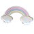 Arco Iris MDF Com Base Candy Color Decoração Mesa Festas - Imagem 1