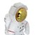 Astronauta Resina Branco Frente Capacete Dourado Decorativo - Imagem 8