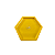 Bandeja Mosaico Sextavada Pequena Amarelo Gema Decorativo - Imagem 2