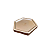 Bandeja Mosaico Sextavada Pequeno Dourado Decorativa - Imagem 2