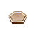 Bandeja Mosaico Sextavada Pequeno Dourado Decorativa - Imagem 1