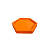 Bandeja Mosaico Sextavada Pequena Neon Laranja Decorativa - Imagem 1