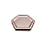 Bandeja Mosaico Sextavada Pequeno Rose Gold Decorativo - Imagem 1
