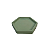 BANDEJA MOSAICO SEXTAVADA PEQ 15CM VERDE MENTA - Imagem 1