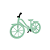 Bicicleta MDF Verde Água Pés E Guidão Soltos Decorar Festas - Imagem 1