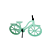 Bicicleta MDF Verde Água Pés E Guidão Soltos Decorar Festas - Imagem 4