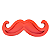 BIGODE MDF LARANJA - Imagem 4