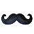 BIGODE MDF PRETO - Imagem 1