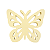BORBOLETA FRICOTE MDF GRANDE AMARELO CANDY - Imagem 1