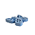 BORBOLETA FRICOTE MDF PEQUENA AZUL BEBE - Imagem 3