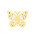 BORBOLETA FRICOTE MDF PEQUENA AMARELO CANDY - Imagem 1