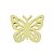 BORBOLETA FRICOTE MDF PEQUENA AMARELO CANDY - Imagem 1