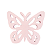 BORBOLETA FRICOTE MDF GRANDE ROSA BEBE - Imagem 1