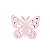 BORBOLETA FRICOTE MDF PEQUENA ROSA BEBE - Imagem 1