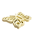 BORBOLETA FRUFRU MDF GRANDE AMARELO CANDY - Imagem 2
