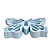 BORBOLETA FRUFRU MDF GRANDE AZUL BEBE - Imagem 2