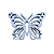BORBOLETA FRUFRU MDF PEQUENA AZUL BEBE - Imagem 1