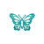 BORBOLETA FRUFRU MDF PEQUENA TIFFANY - Imagem 1
