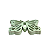 BORBOLETA FRUFRU MDF PEQUENA VERDE CANDY - Imagem 2