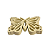 BORBOLETA FRUFRU MDF PEQUENA AMARELO CANDY - Imagem 2