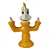 Candelabro Amarelo Sorridente Enfeite Decorativo Cerâmica - Imagem 1
