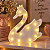 Cisne Branco Led Luz Amarela Decorativo Enfeite 26CM - Imagem 1