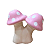 COGUMELO DUPLO FINO CERAMICA ROSA BEBE - Imagem 1