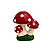 COGUMELO TRIPLO CERÂMICA VERMELHO - Imagem 1