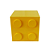 Cubo Pecinha De Montar MDF Quadrado Amarelo Decorar Festa - Imagem 1