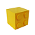 Cubo Pecinha De Montar MDF Quadrado Amarelo Decorar Festa - Imagem 2