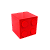 Cubo Pecinha De Montar MDF Quadrado Vermelho Decorar Festa - Imagem 2