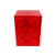Cubo Pecinha De Montar MDF Retangular Vermelho Decorar Festa - Imagem 1