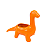 DINOSSAURO CERAMICA MOD 1 LARANJA - Imagem 1